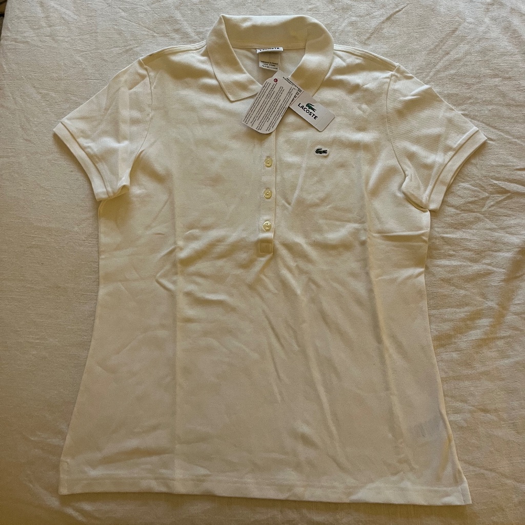 Brand New  Lacoste Womens White Shirt Size 46